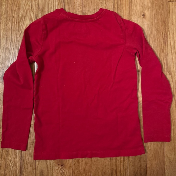 Primary Red Long-Sleeve Tee and Leggings, kids 6/7 top and 6 pants, Cherry, EUC - Picture 7 of 9